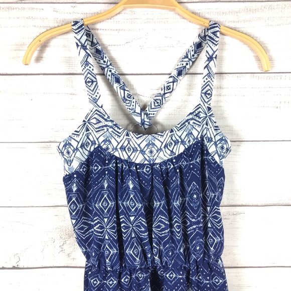 Rewind Empire Waist Cross Back Cute Summer Dress - Picture 4 of 6